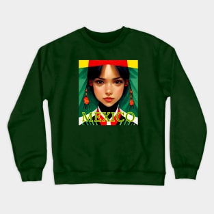 Mexican Anime Beautiful Girl Crewneck Sweatshirt